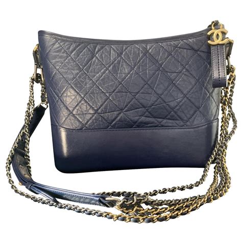 chanel gabrielle blue black|chanel gabrielle hobo bag.